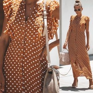 Polka dot maxi dress